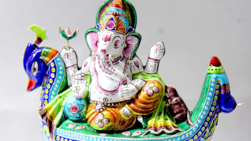Gulabi Meenkari - Ganesh - 5 best souvenirs you must buy from Varanasi - JDSVaranasi
