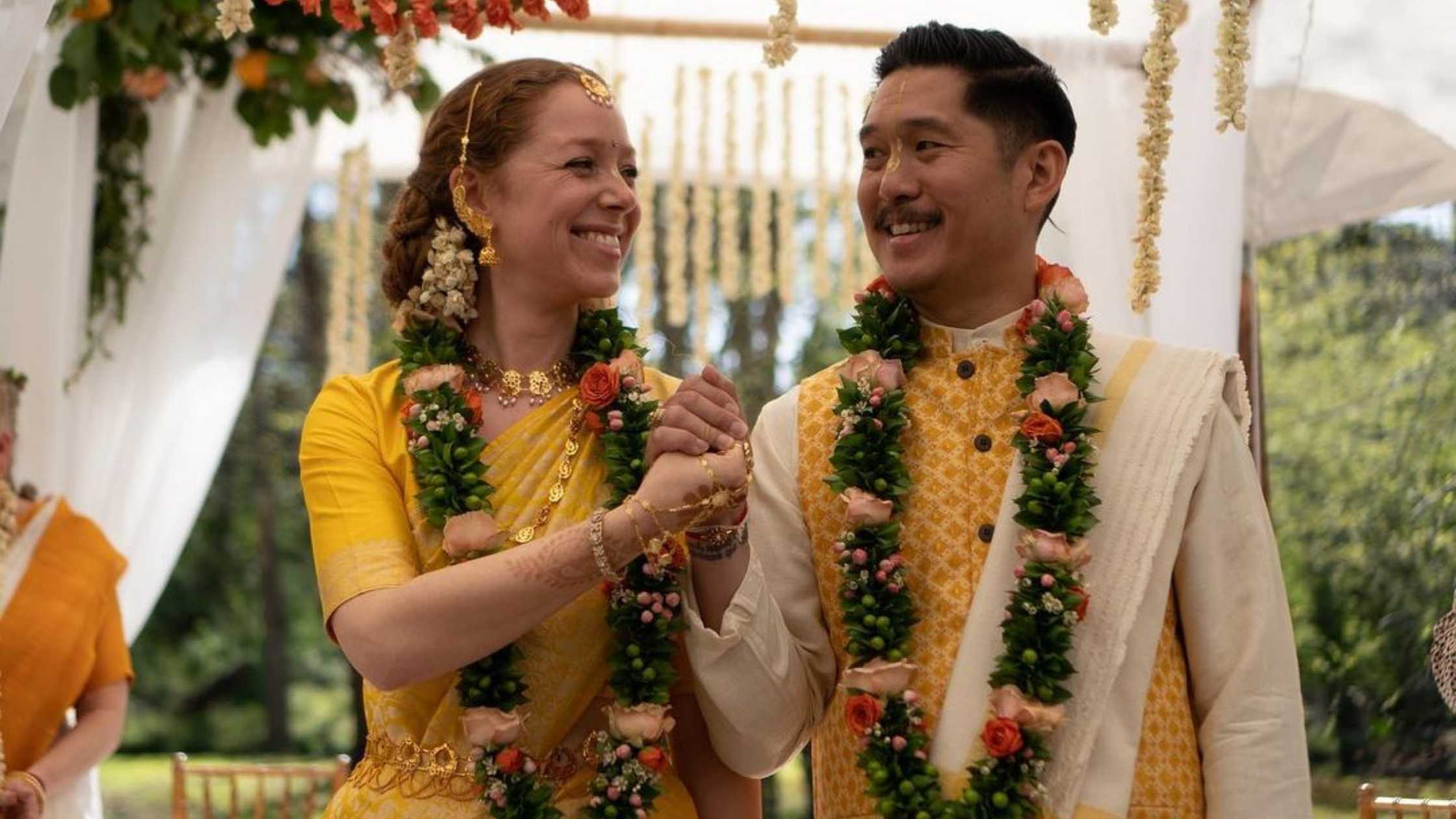Jahnavi Harrison in Yellow Banarasi Shikargah Silk Saree