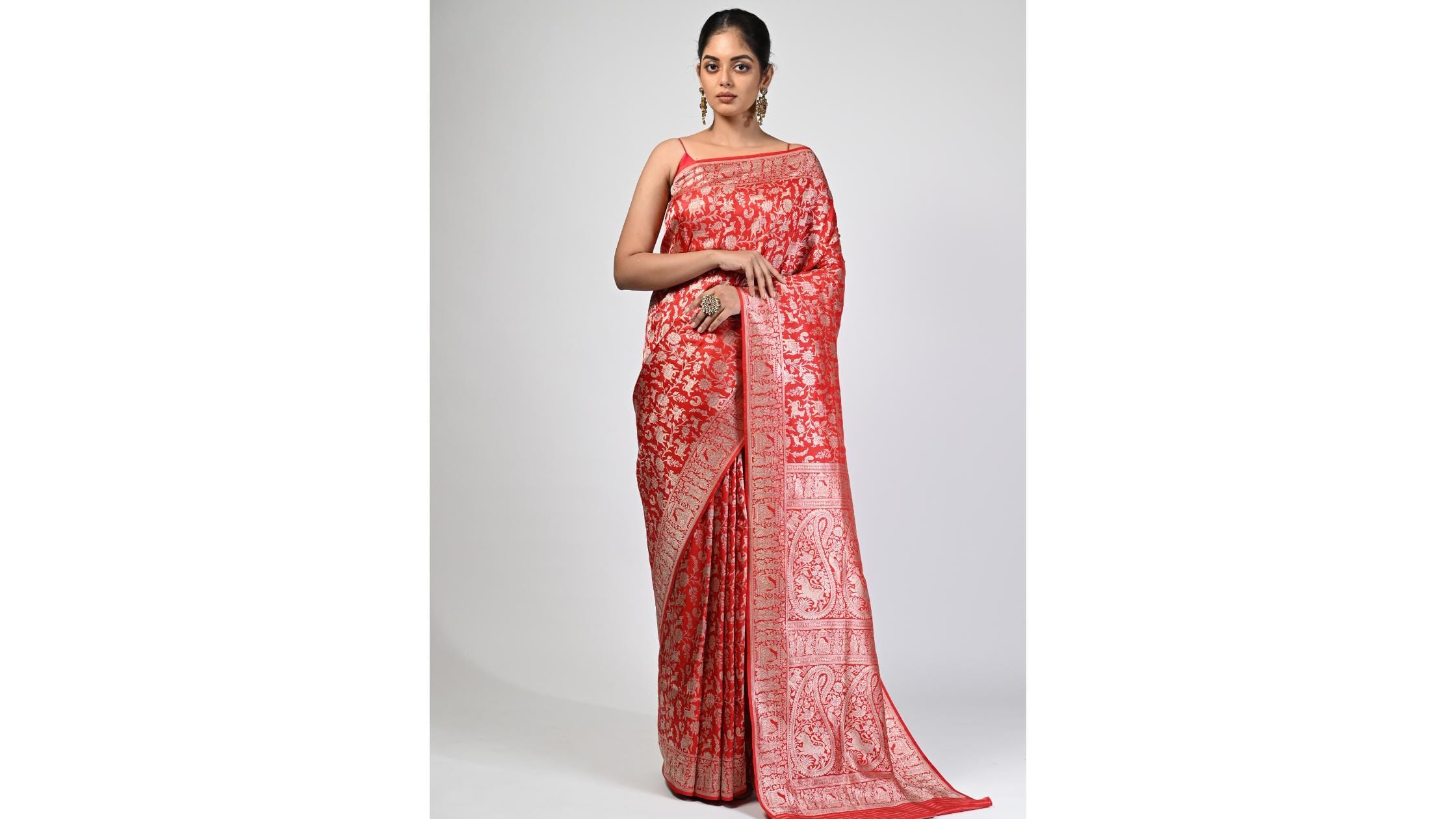Red Banarasi Saree