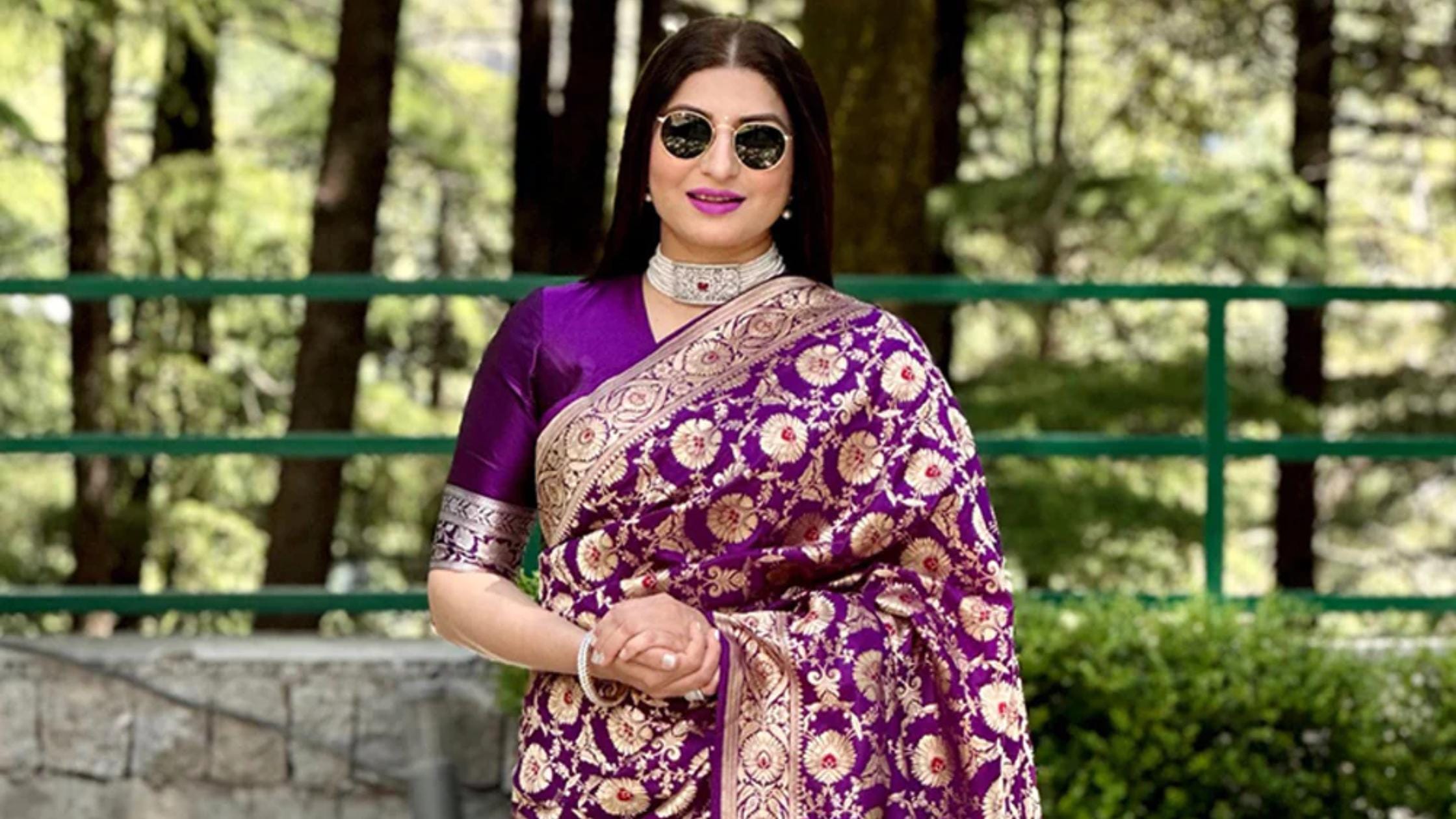 Purple Meenakari Uppada Silk Sarees